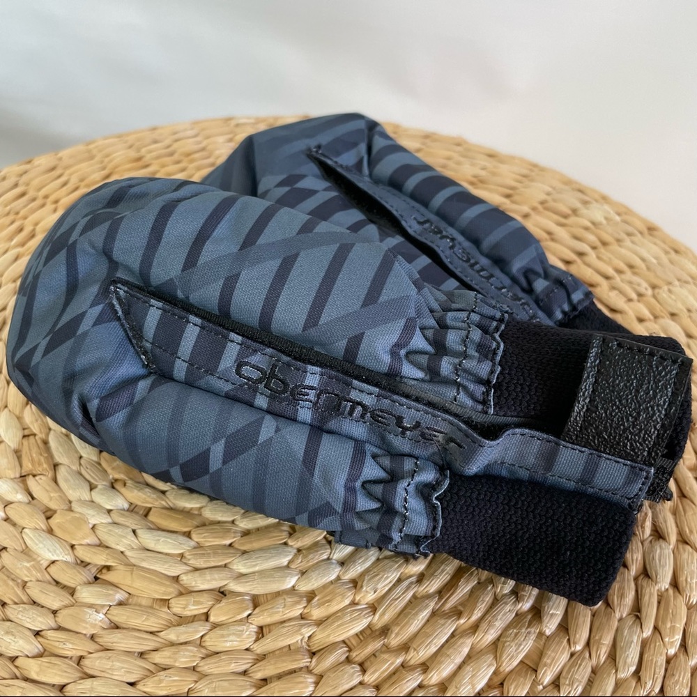 Obermeyer Black Striped Small Kids Mittens Size M